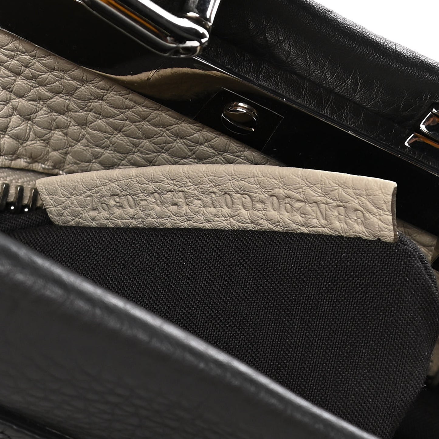 Cuoio Romano Selleria Bi-Color Medium Peekaboo Iconic Satchel Asfalto Latte