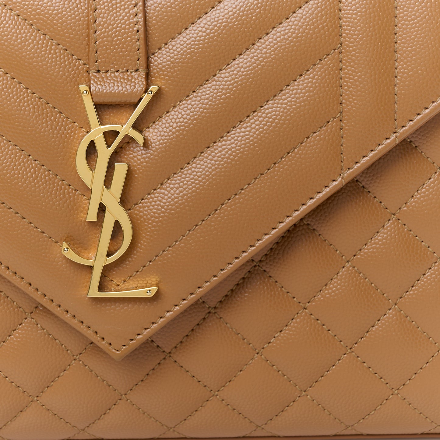 Grain De Poudre Medium Tri-Quilt Monogram Satchel Dark Cork