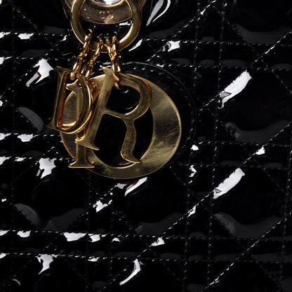 Christian Dior Patent Cannage Large Lady Dior Black 12 of 12