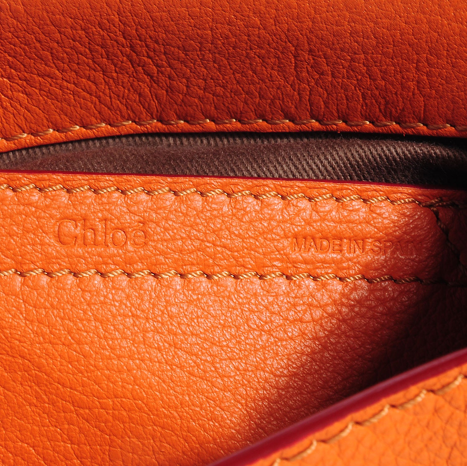 Chloe Calfskin Mini Marcie Round Crossbody Bag Indian Summer 12 of 19
