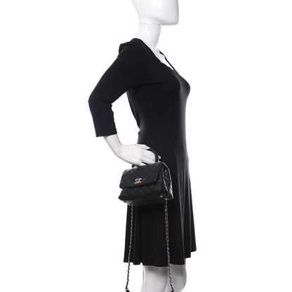 Chanel Caviar Quilted Extra Mini Coco Handle Flap Black 3 of 12