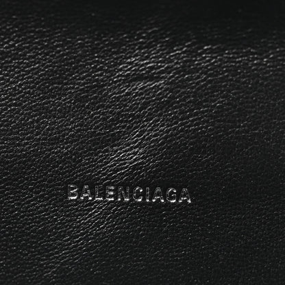 Balenciaga Metallic Calfskin Crocodile Embossed Hourglass Top Handle Bag XS Silver 6 of 9