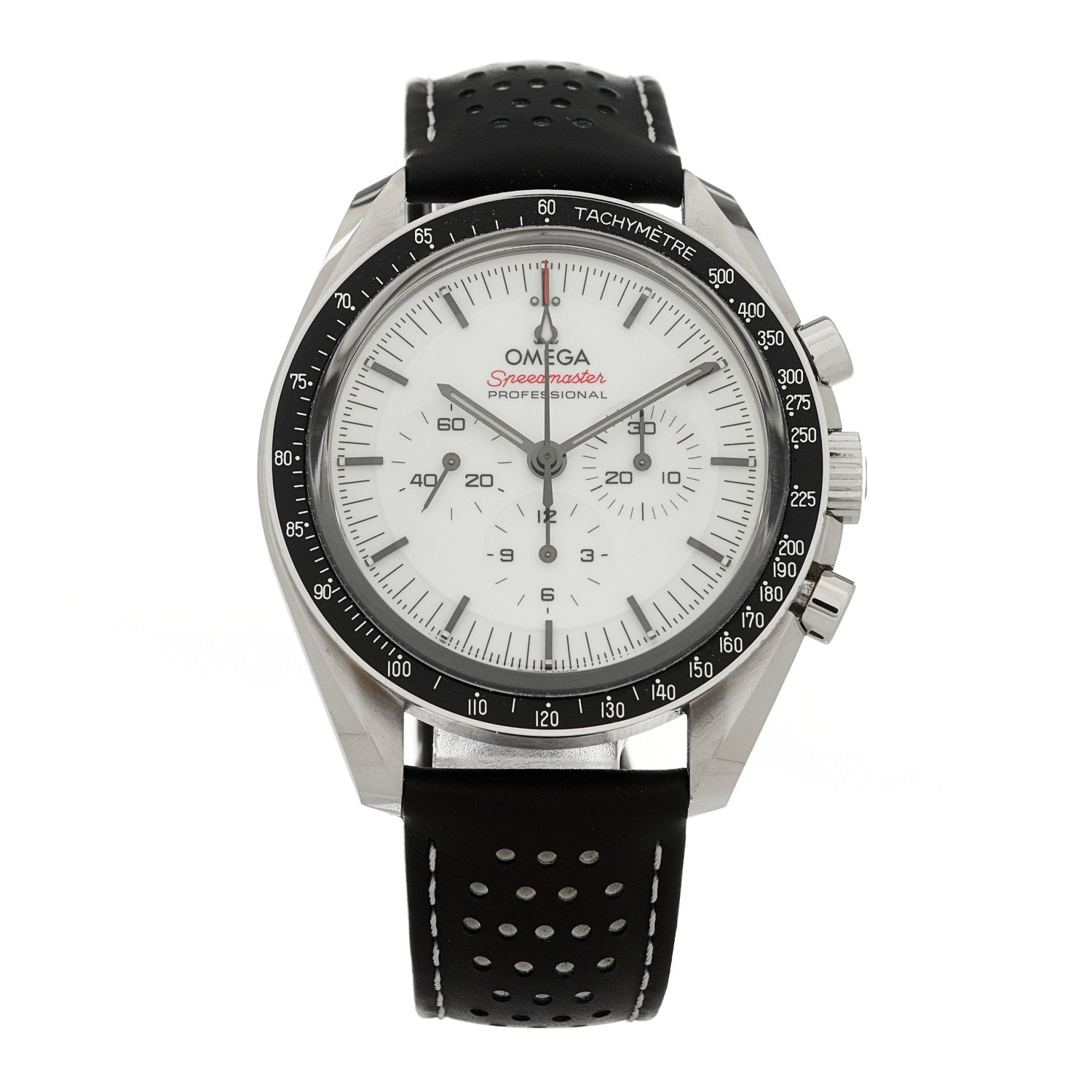 Omega Stainless Steel Calfskin 42mm Speedmaster Moonwatch Professional Chronograph Manual Winding Watch White 310.32.42.50.04.002 1 of 5