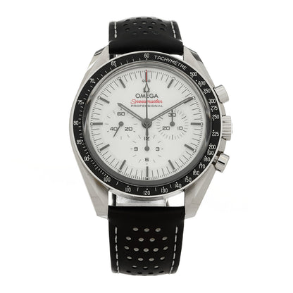 Omega Stainless Steel Calfskin 42mm Speedmaster Moonwatch Professional Chronograph Manual Winding Watch White 310.32.42.50.04.002 1 of 5