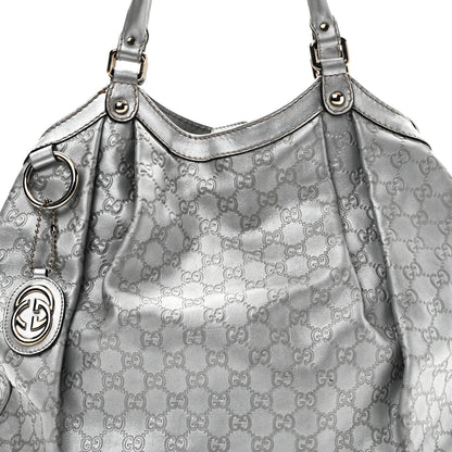 Gucci Guccissima Large Sukey Tote Silver 8 of 12