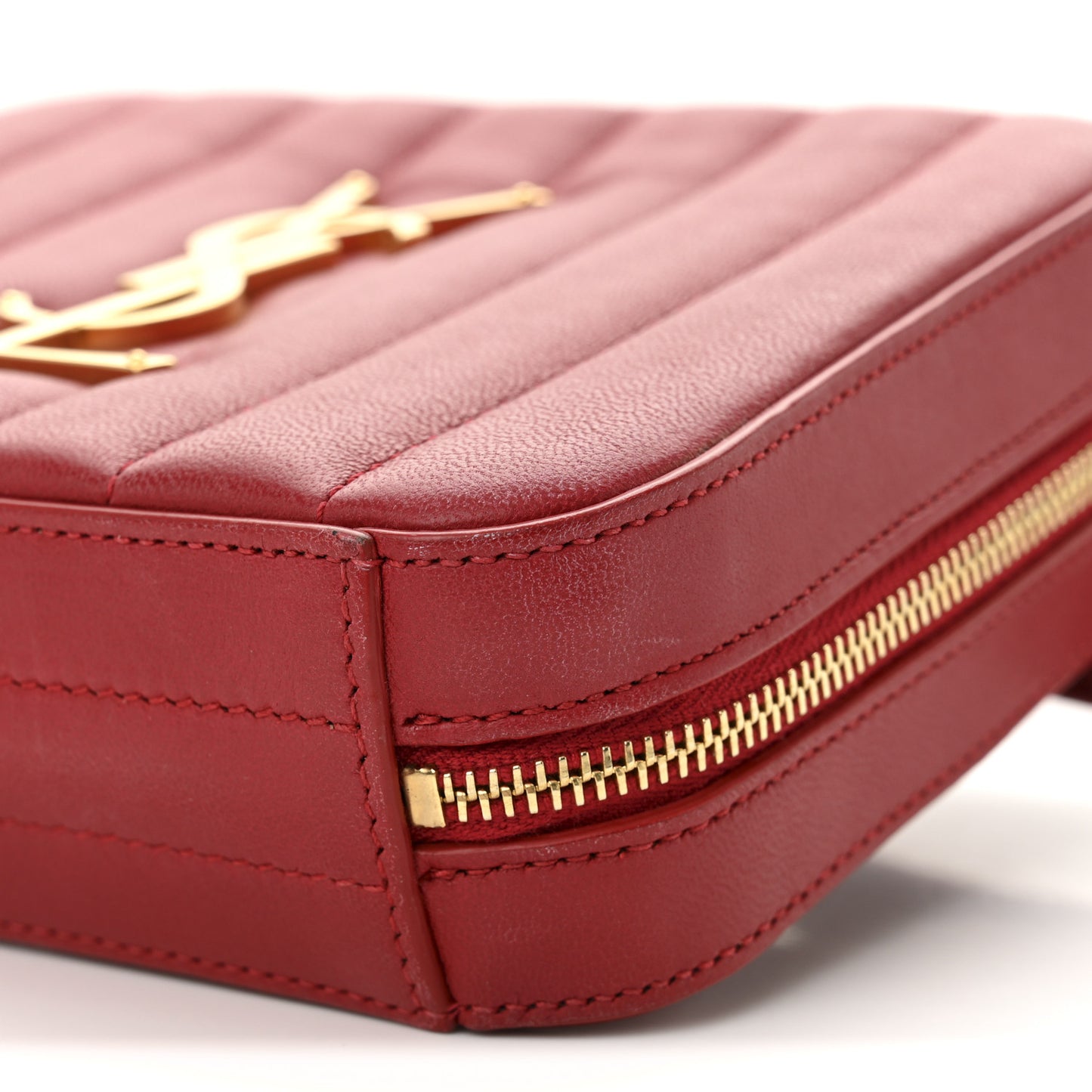 Lambskin Matelasse Vicky Monogram Belt Bag Eros Red