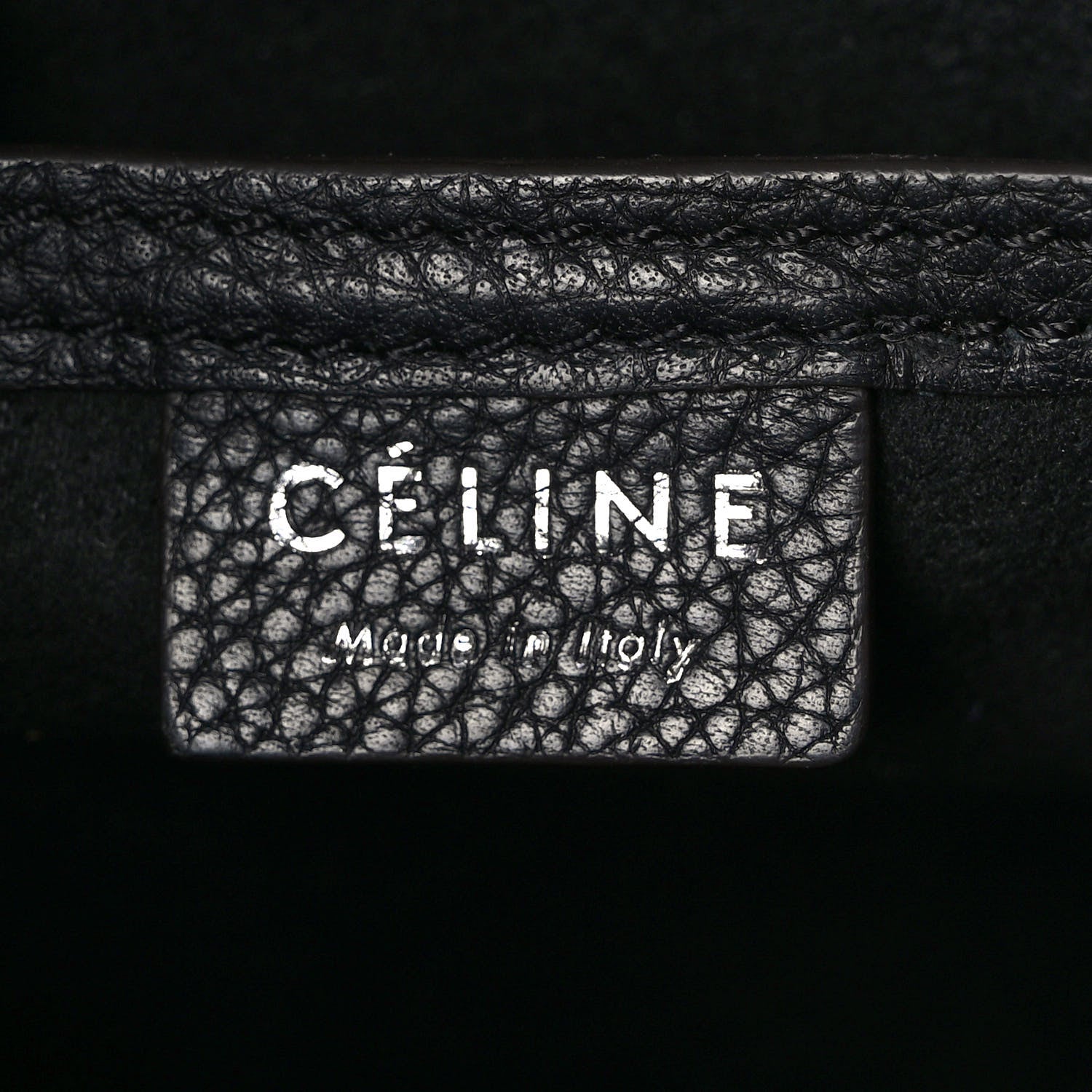 Celine Drummed Calfskin Nano Luggage Black 6 of 8