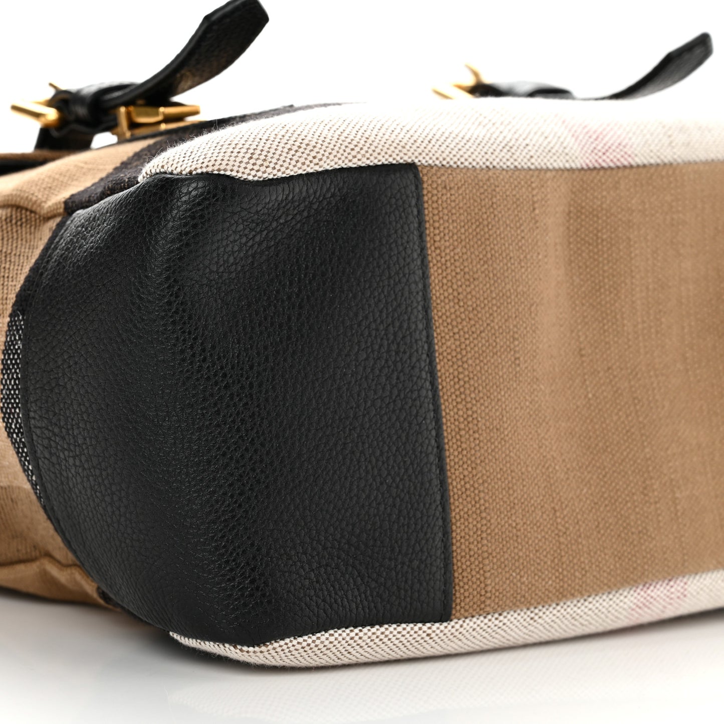 Canvas Mega Check Small Baildon Messenger Bag Black