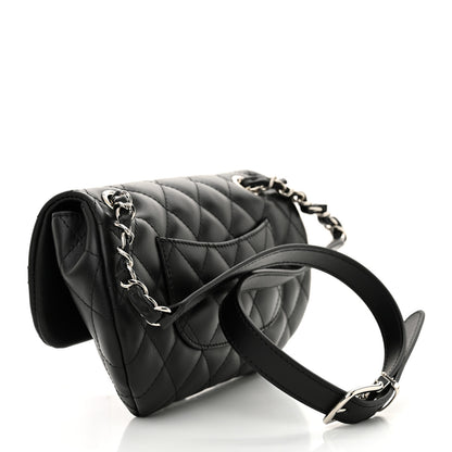 Chanel Calfskin Quilted CC Uniform Flap Belt Bag Black 2 of 10