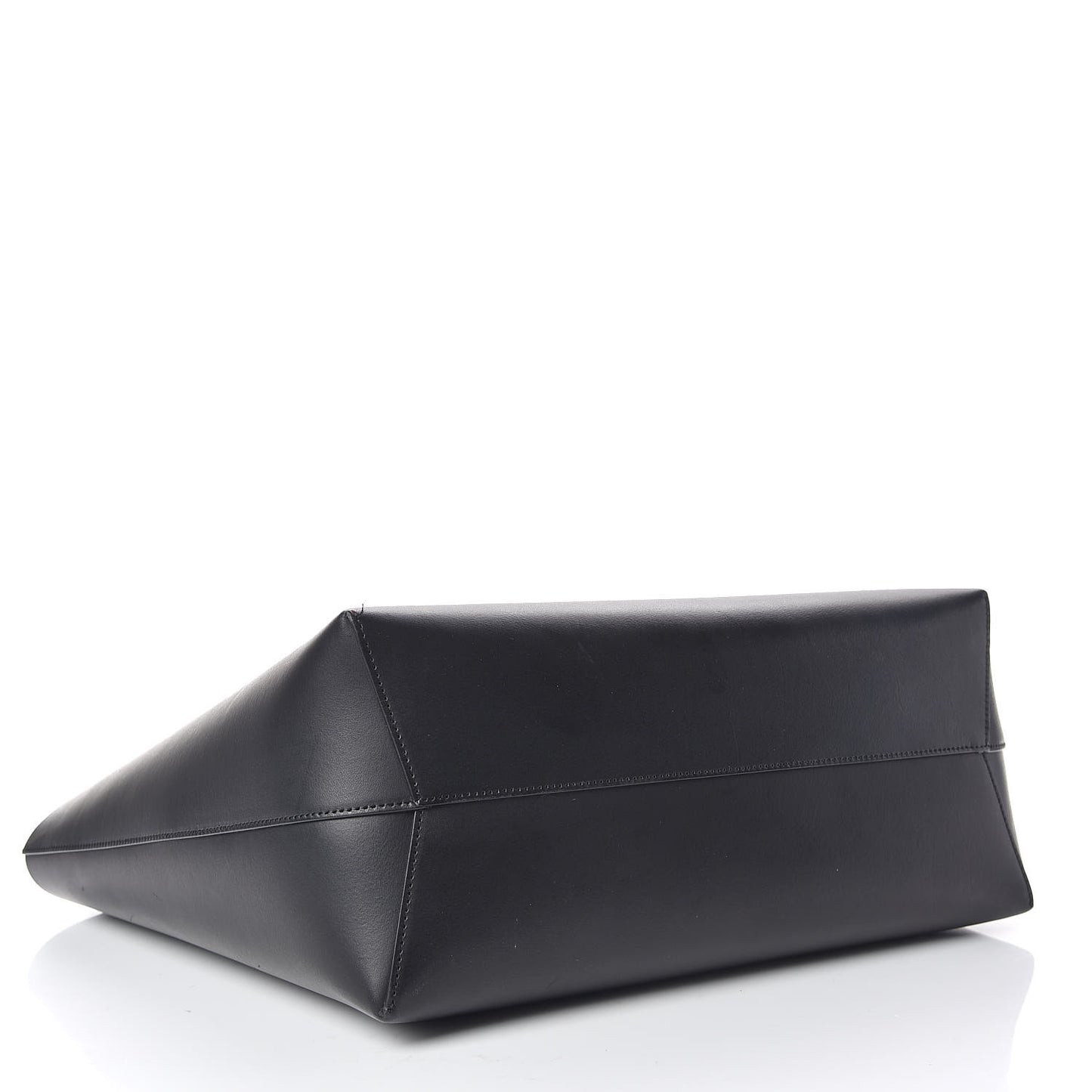 Calfskin Large Shopping Tote Black Flamma