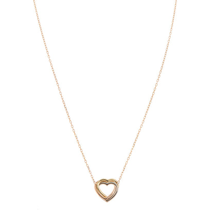 Cartier 18K Pink Yellow White Gold Trinity Heart Necklace 1 of 5