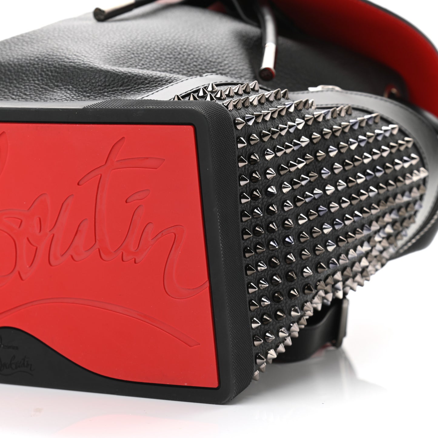 Calfskin Spiked Explorafunk Backpack Black
