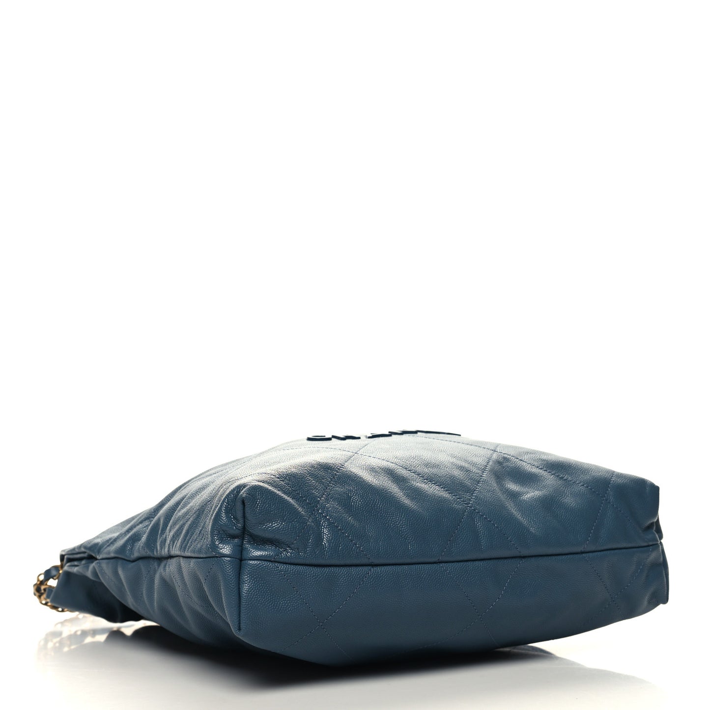 Shiny Caviar Quilted Small Chanel 22 Blue