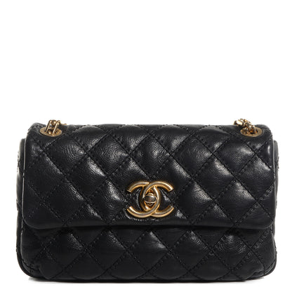 Chanel Calfskin Quilted Retro Chain Flap Black 1 of 9