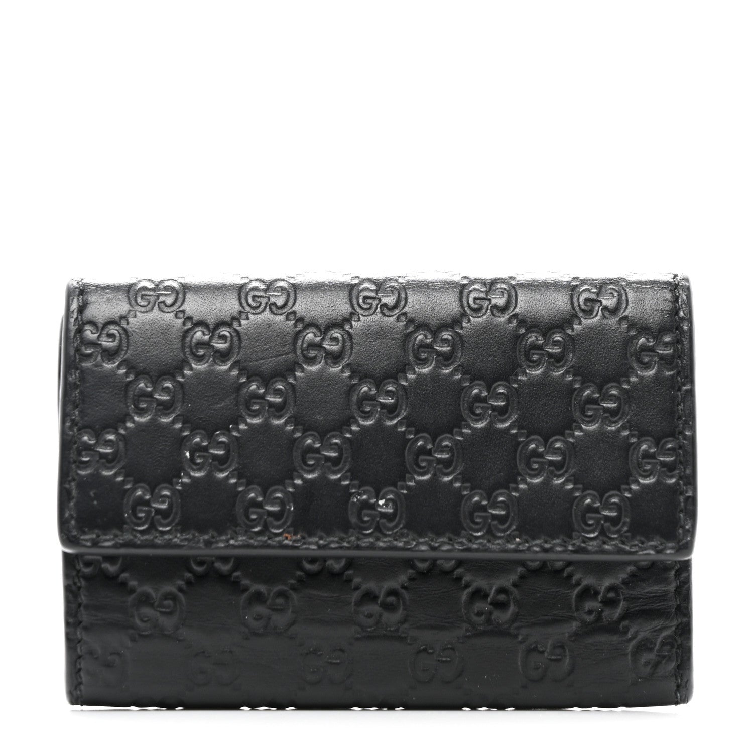 Gucci Guccissima 6 Key Holder Case Black 1 of 10
