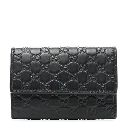 Gucci Guccissima 6 Key Holder Case Black 1 of 10