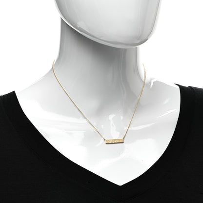 Tiffany 18K Yellow Gold Notes Bar Pendant Necklace 2 of 4