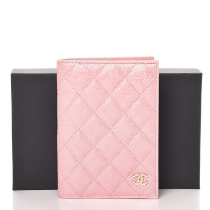 Chanel Iridescent Caviar Quilted Passport Holder Pink 8 of 8