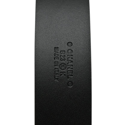 Chanel Calfskin Pearl Crystal CC 90 36 Belt Black 3 of 6