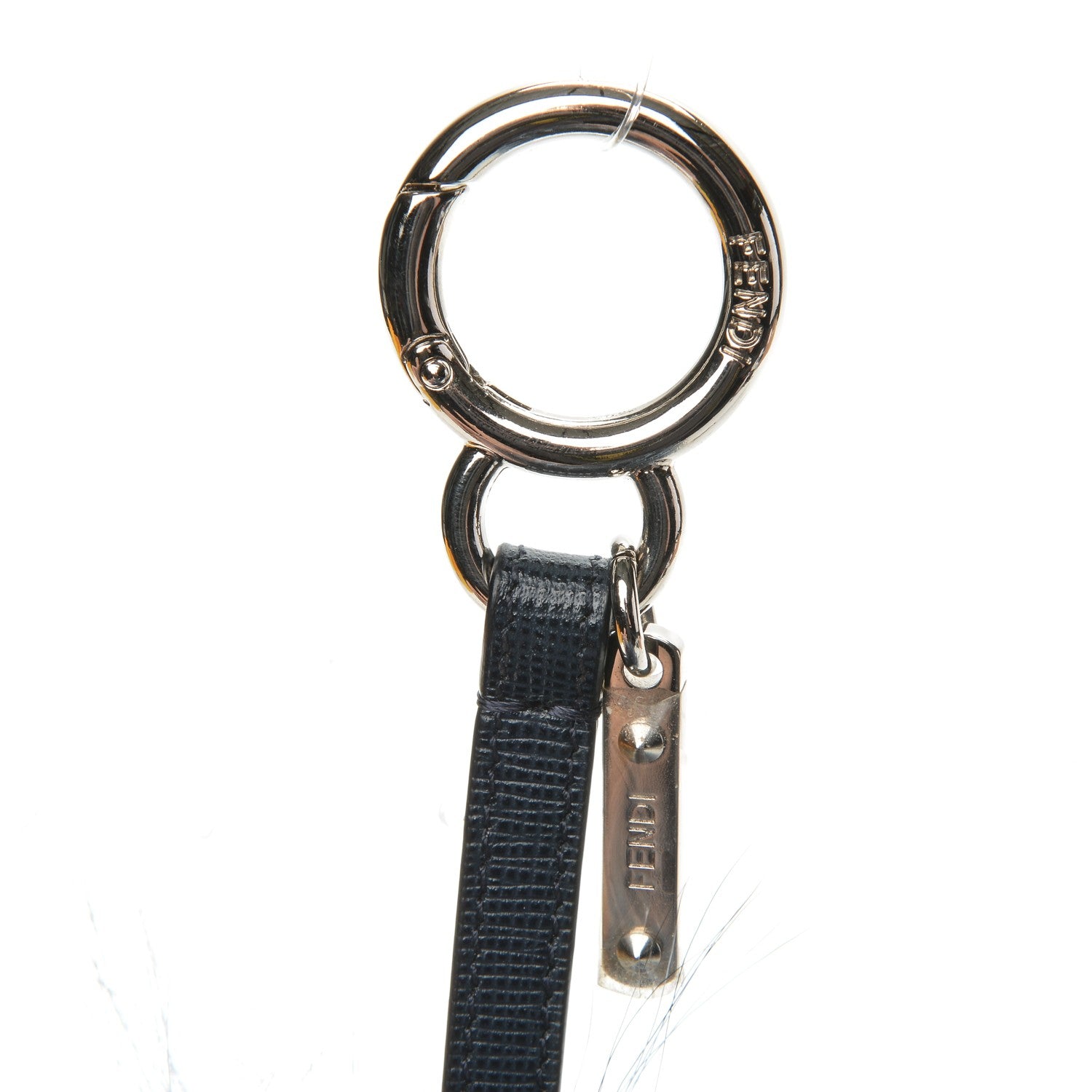 Fendi Fox Fur Vitello Nutty Monster Bag Charm Sky 3 of 3