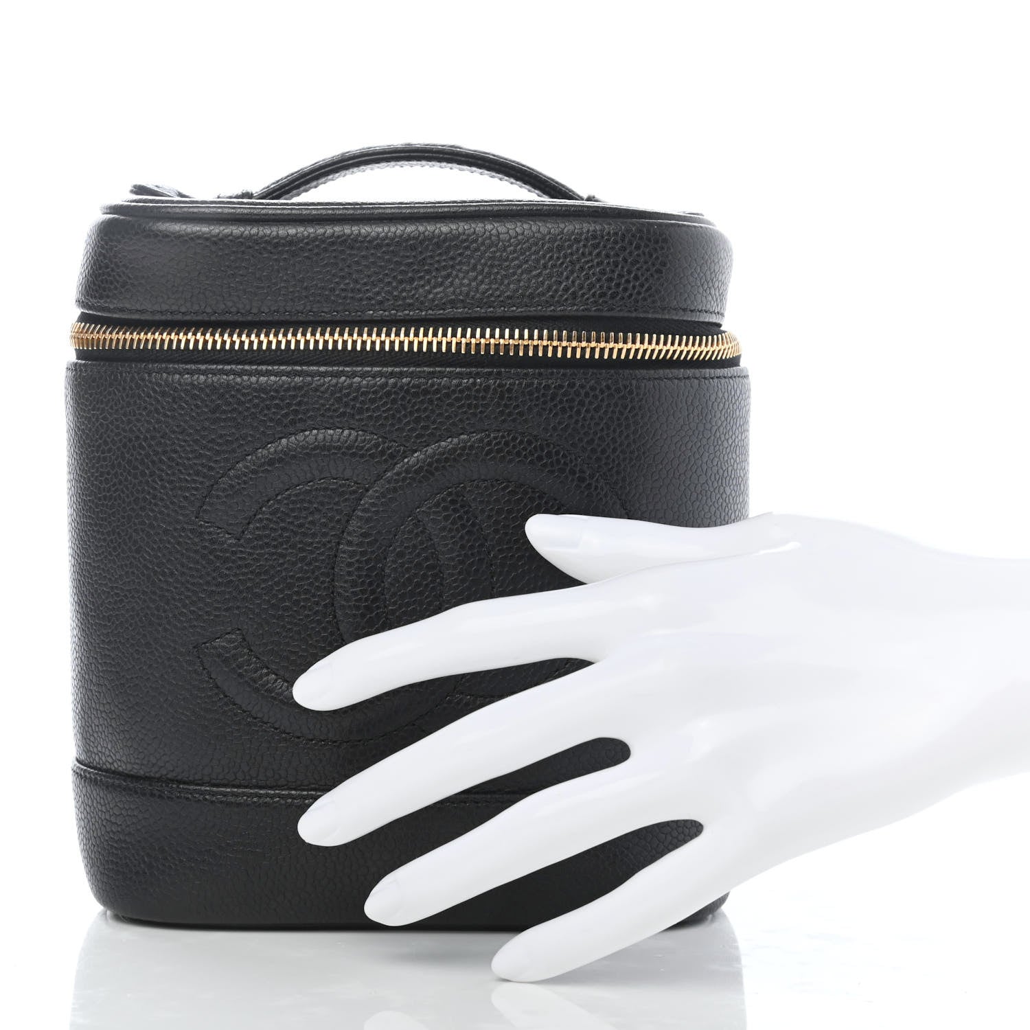 Chanel Caviar Vanity Cosmetic Case Black 2 of 8