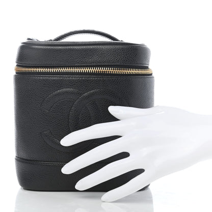 Chanel Caviar Vanity Cosmetic Case Black 2 of 8