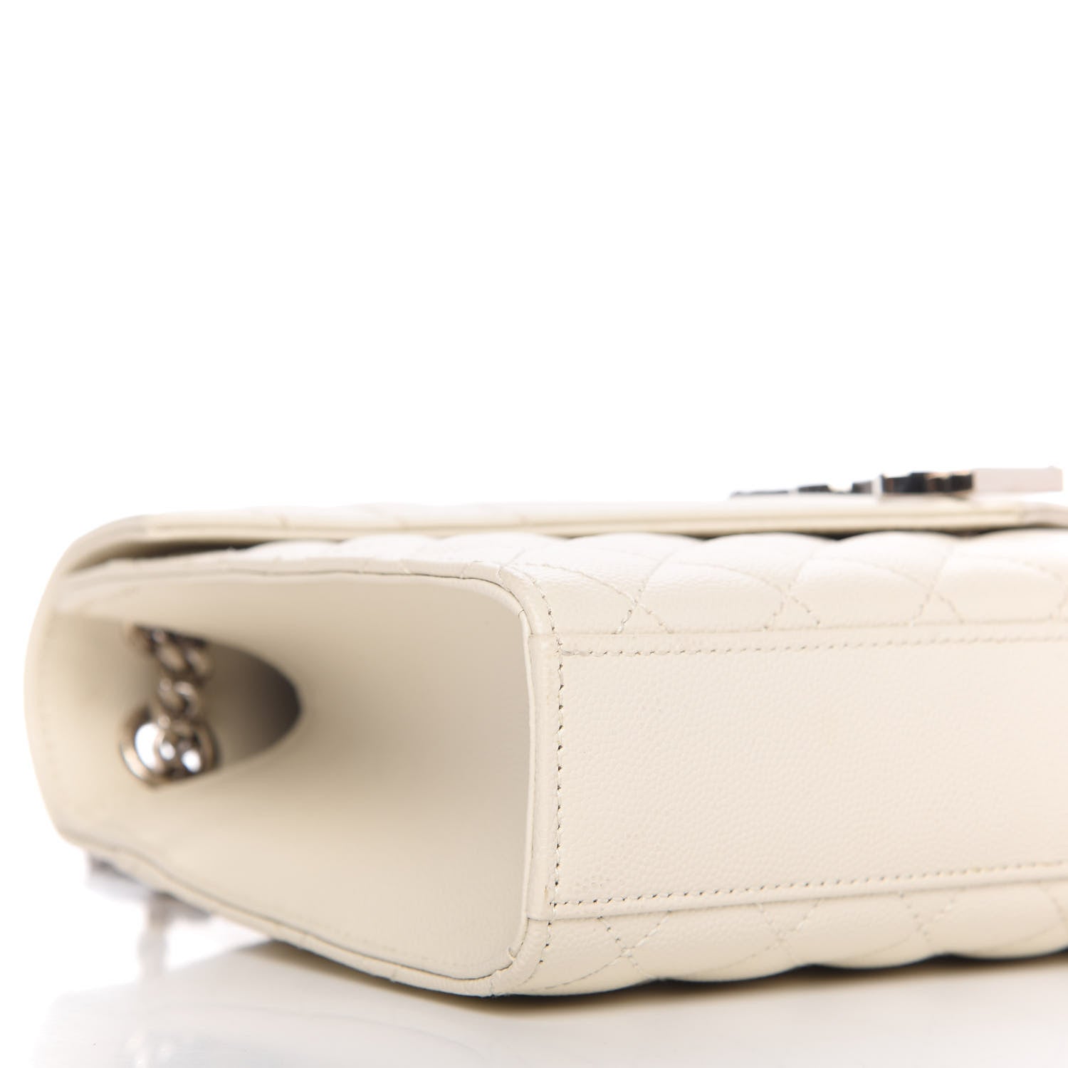 Saint Laurent Grain De Poudre Textured Mixed Matelasse Medium Triquilt Monogram Satchel Porcellana 6 of 10