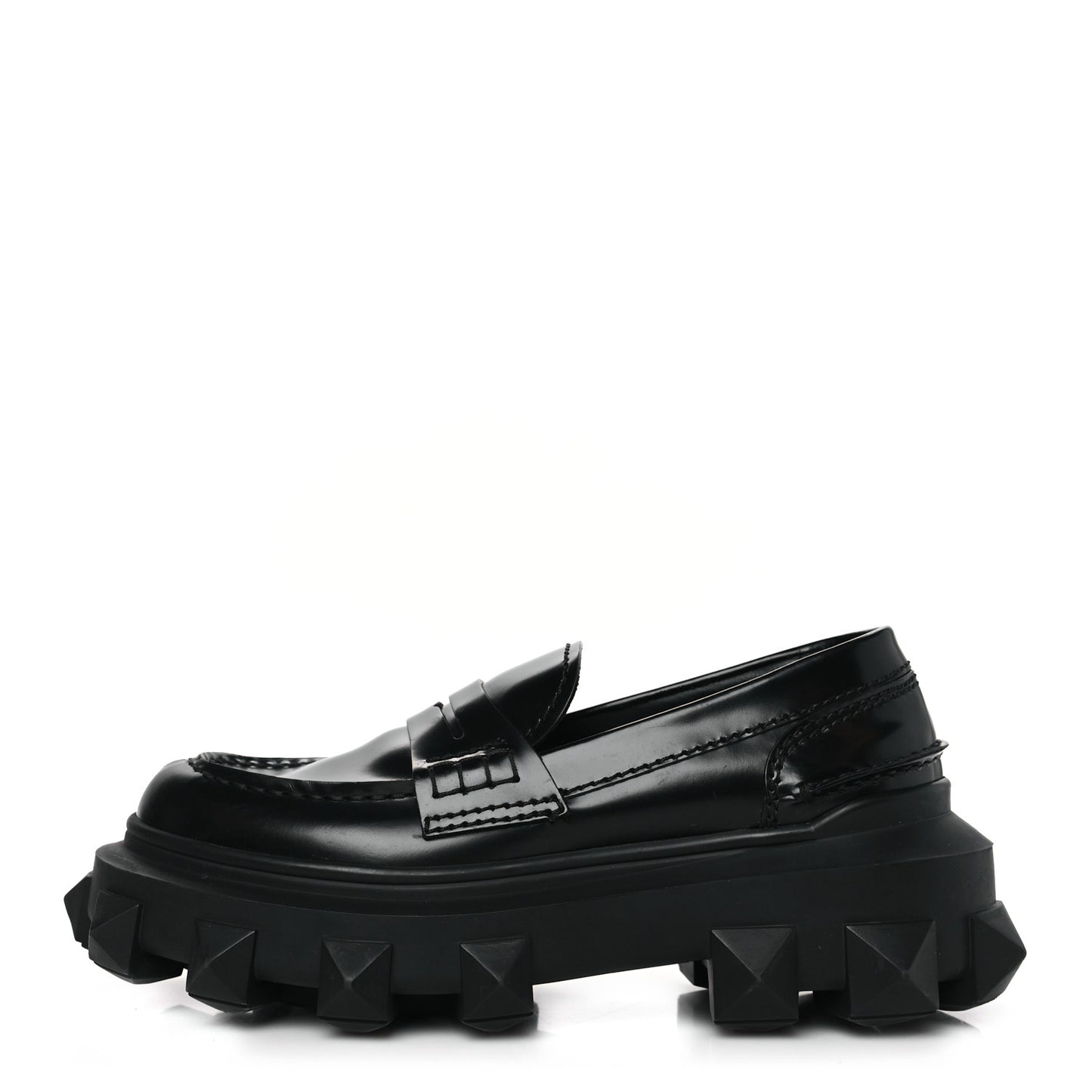 Calfskin Womens Trackstud Beatle 45/55mm Loafers 36 Black