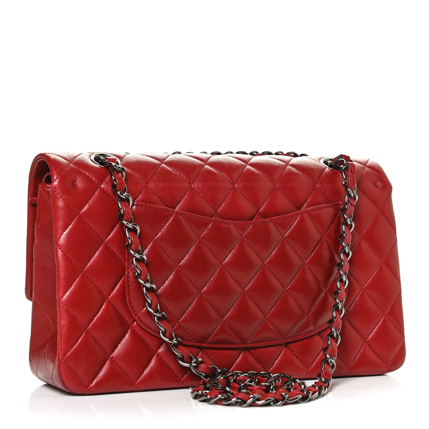 Chanel Lambskin Quilted Medium Double Flap Red 3 of 12