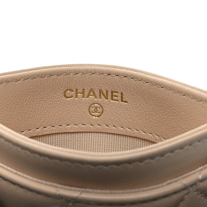 Chanel Lambskin Quilted Crystal CC Card Holder Beige 6 of 8
