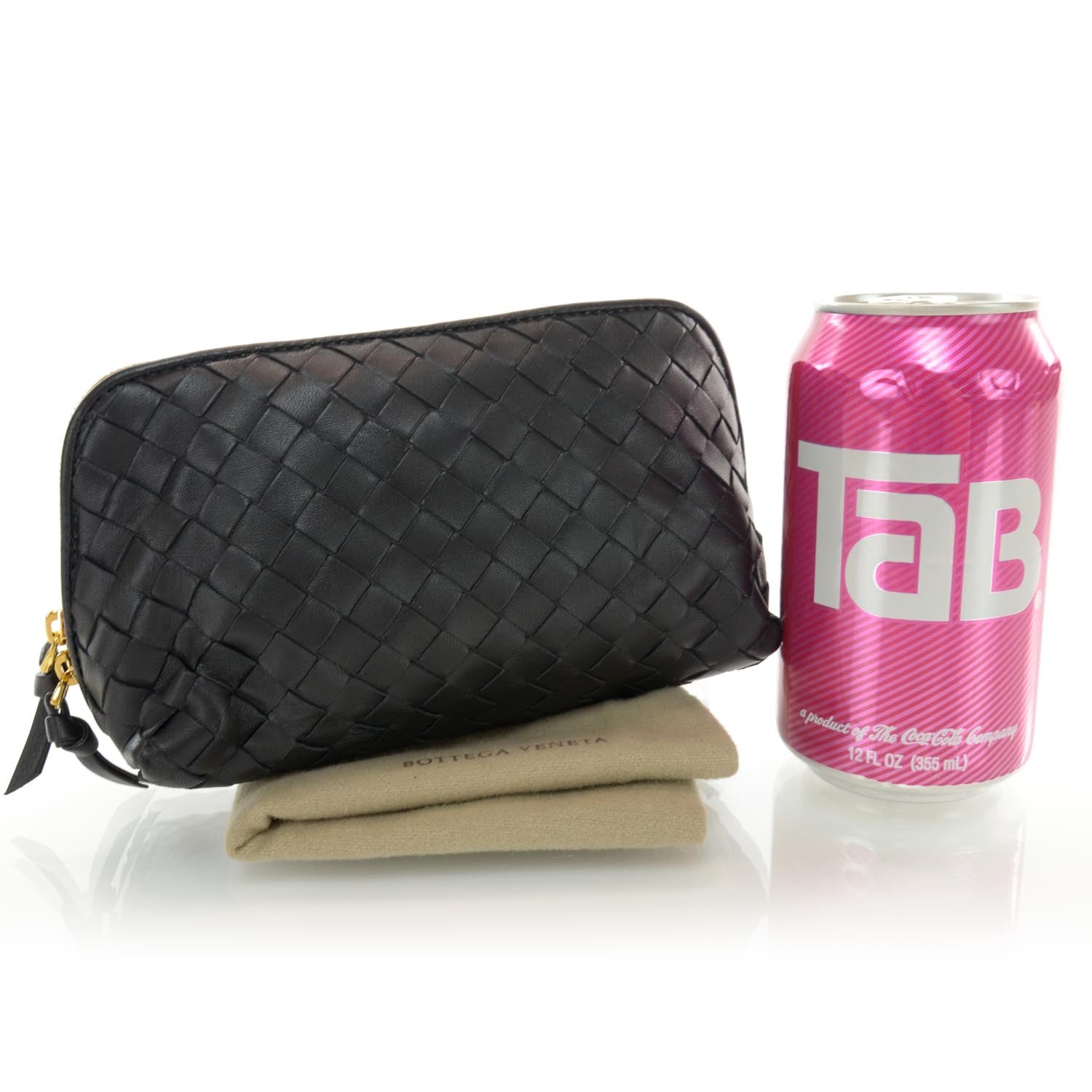 Bottega Veneta Nappa Intrecciato Cosmetic Case Black 2 of 7