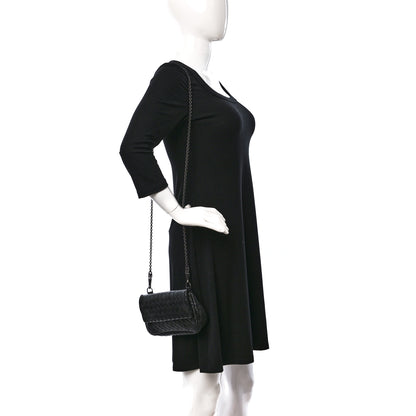 Bottega Veneta Nappa Intrecciato Mini Chain Messenger Black 2 of 9