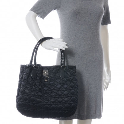 Christian Dior Nylon Cannage Shopper Tote Black 2 of 7