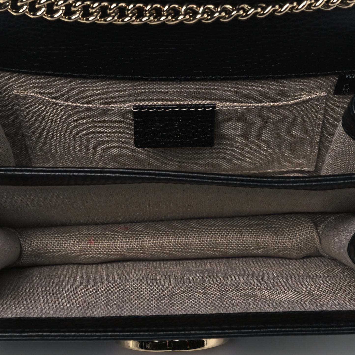 Dollar Calfskin Small Interlocking G Shoulder Bag Black