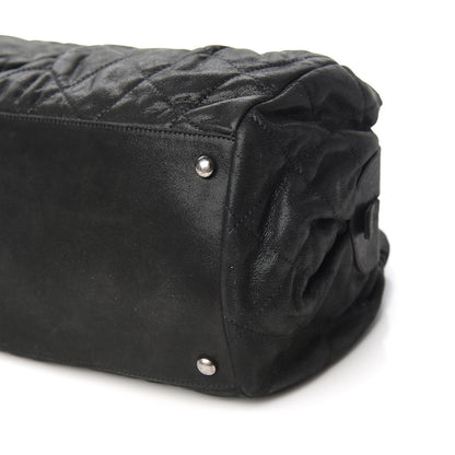 Chanel Iridescent Calfskin Chic Quilt Bowling Bag Black 9 of 11