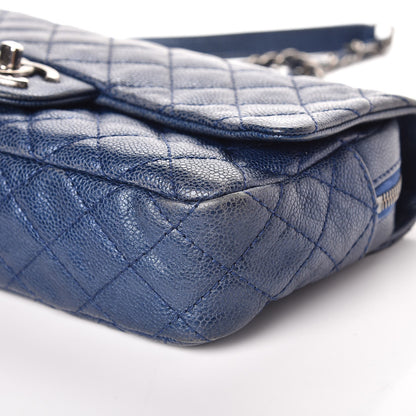 Chanel Iridescent Caviar Quilted Small Chic Flap Dark Blue 7 of 10