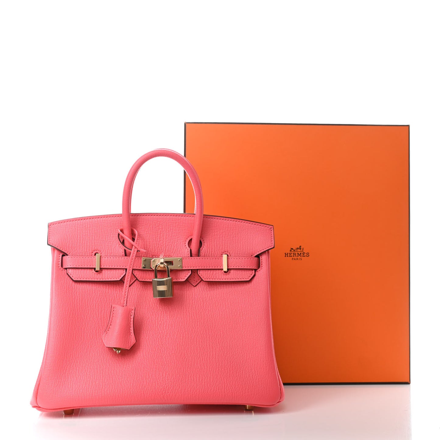 Chevre Mysore Horseshoe Birkin 25 Rose Azalee Lime