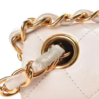 Chanel Lambskin Quilted Mini Square Flap White 14 of 18