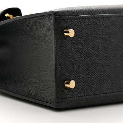 Hermes Epsom Kelly Sellier 25 Black 8 of 14