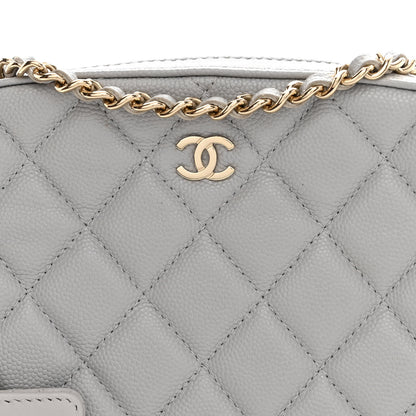 Chanel Caviar Quilted Camera Case Grey 8 of 10