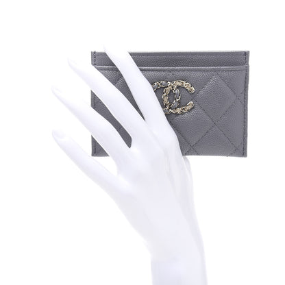 Chanel Caviar Quilted French New Wave Card Holder Grey 2 of 10