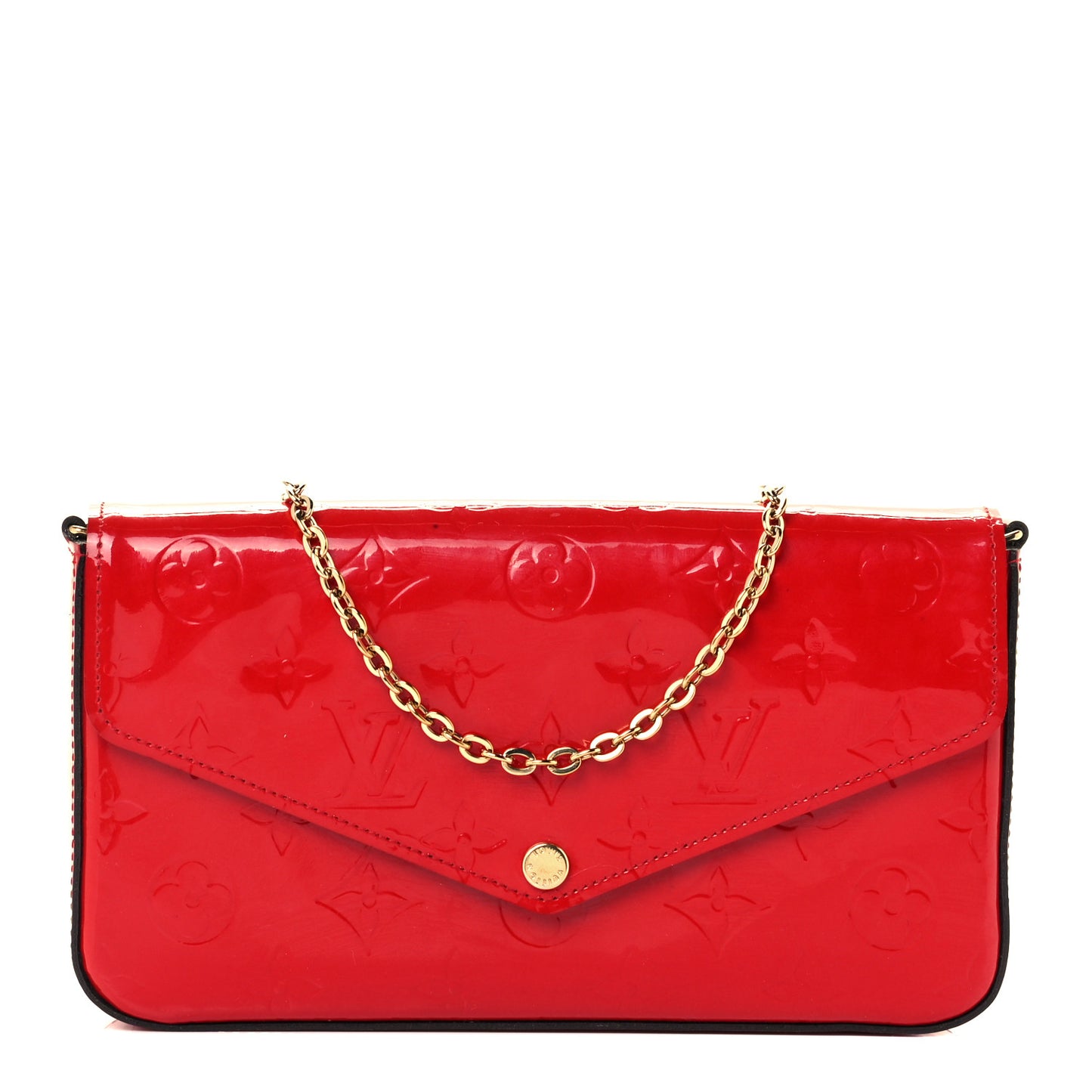 Vernis Felicie Pochette Chain Wallet Cherry