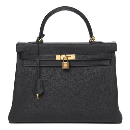 Hermes Togo Kelly Retourne 35 Black 1 of 11