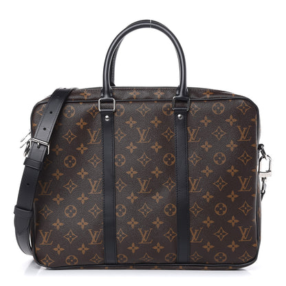 Louis Vuitton Monogram Macassar Porte-Documents Voyage PM 1 of 10