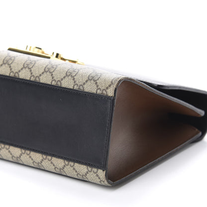 Gucci GG Supreme Monogram Calfskin Medium Padlock Shoulder Bag Beige Black Cuir 7 of 15