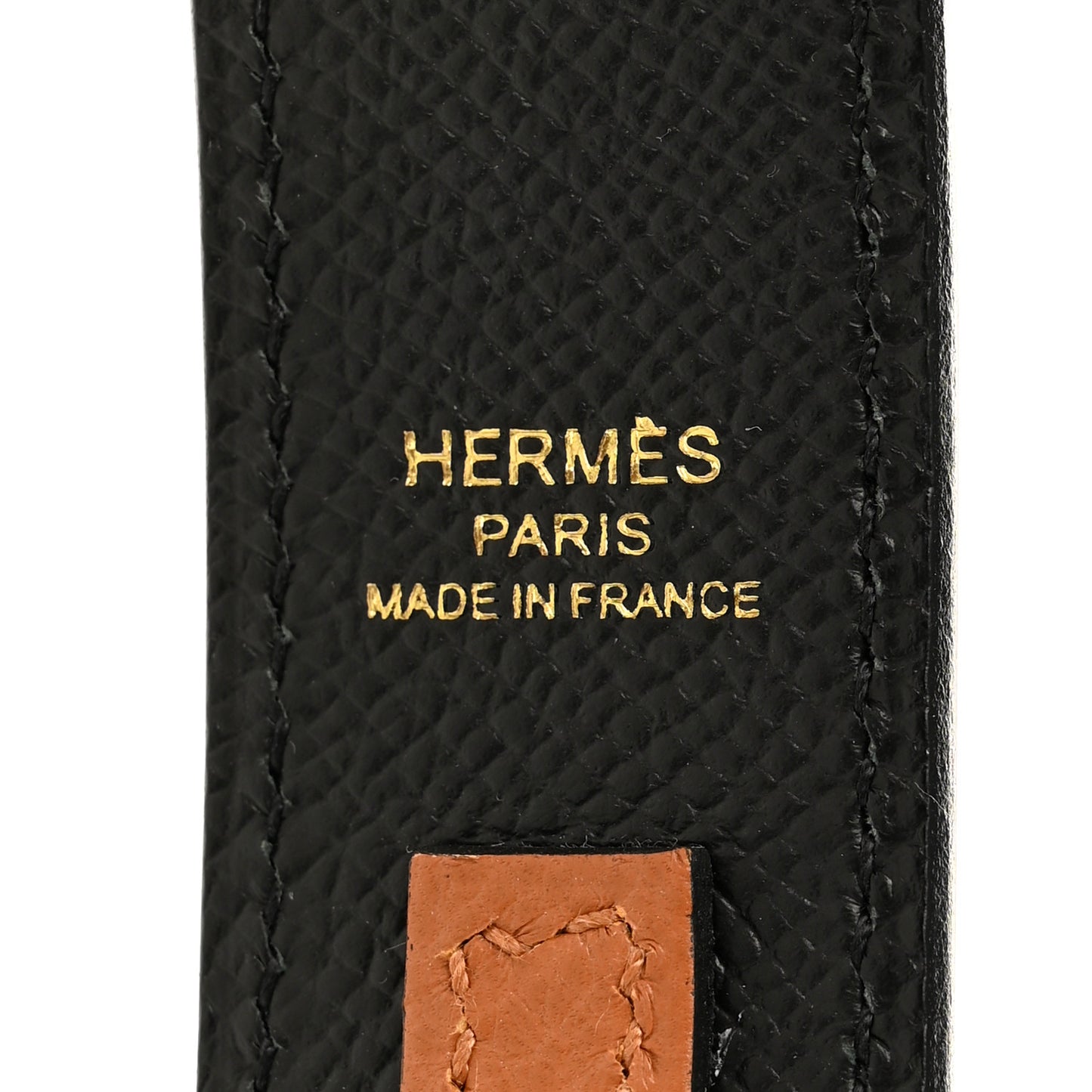 Epsom 30mm Tressage Au Galop Shoulder Strap Black Craie Gold