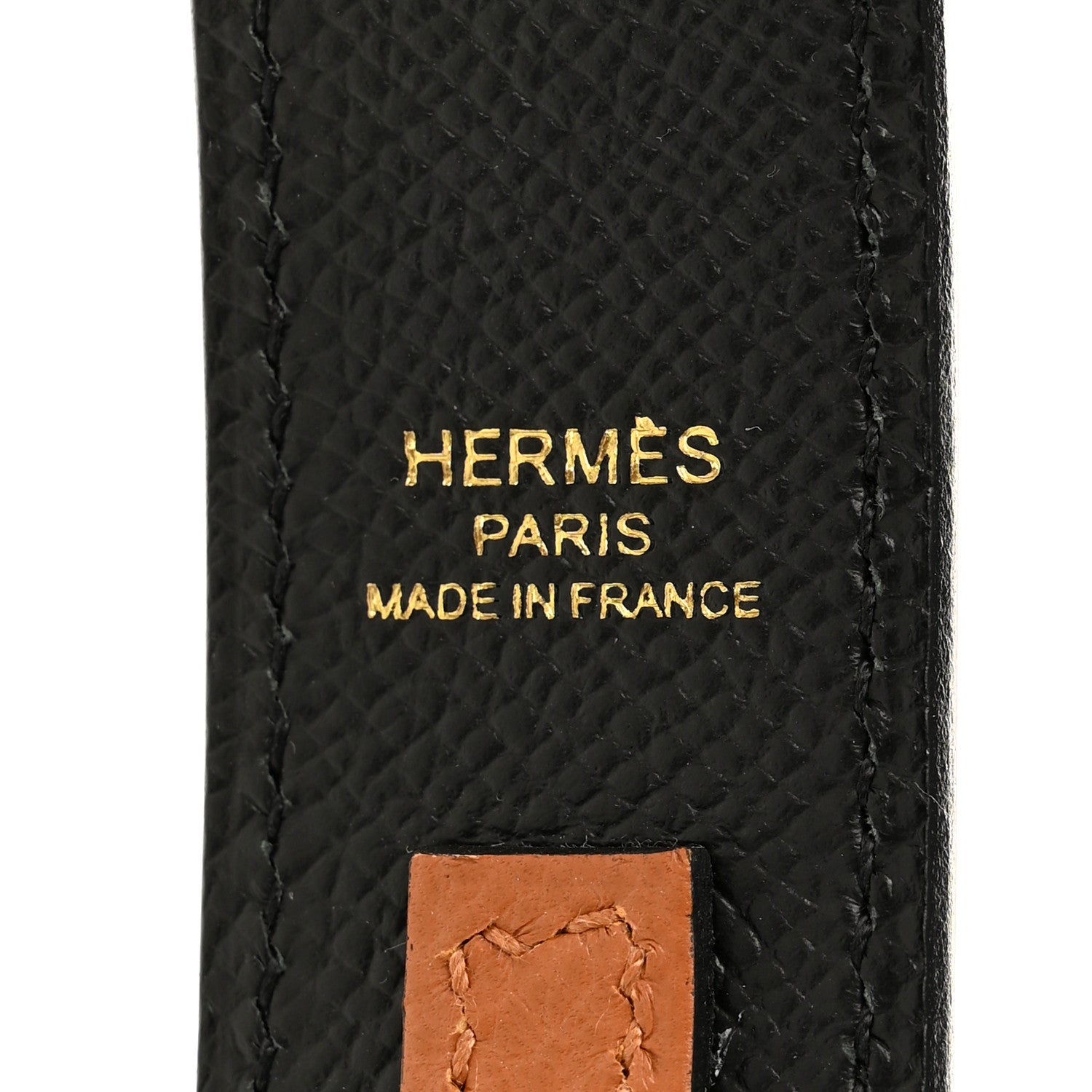 Hermes Epsom 30mm Tressage Au Galop Shoulder Strap Black Craie Gold 4 of 5
