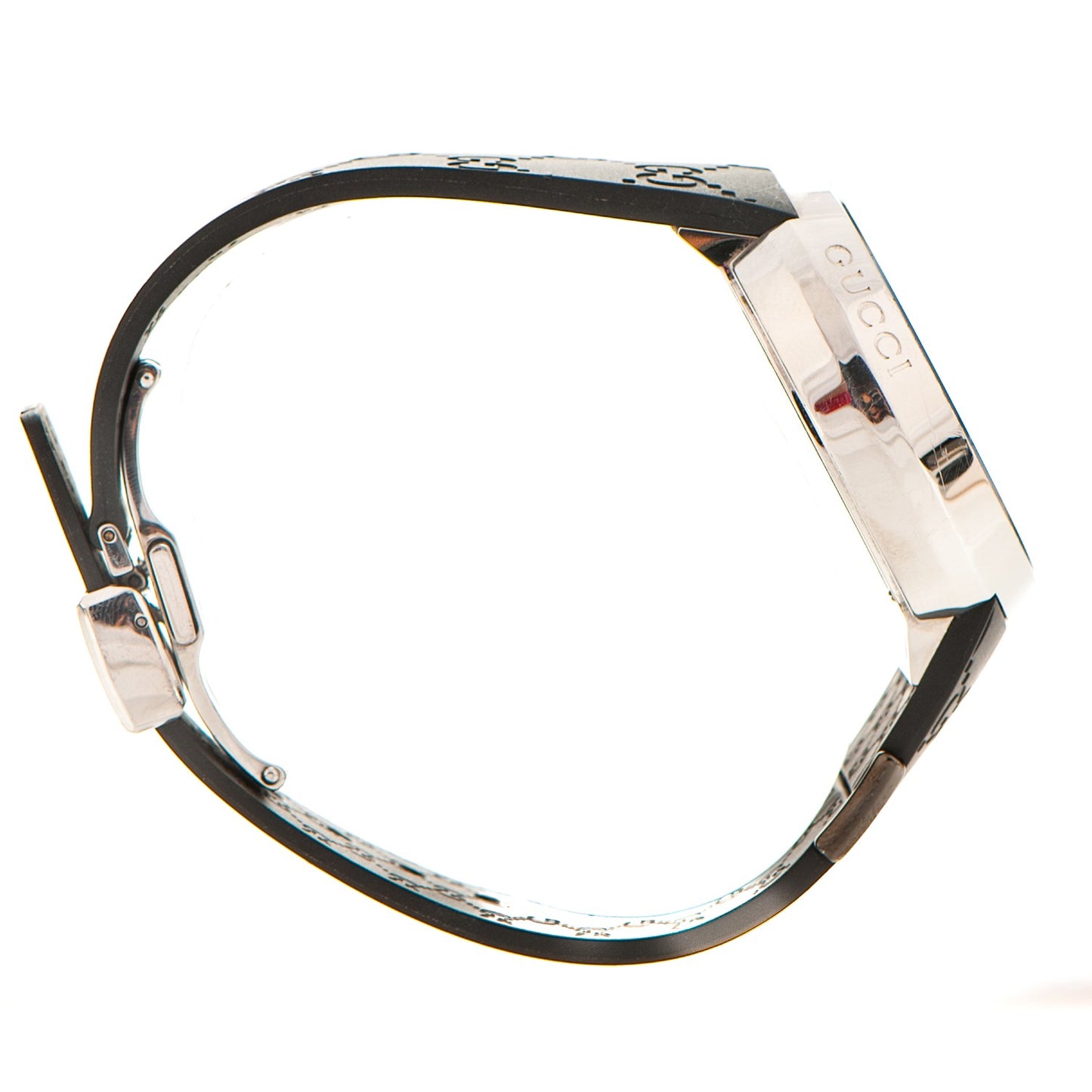 Stainless Steel Rubber 45mm Digital I-Gucci Web Watch Black