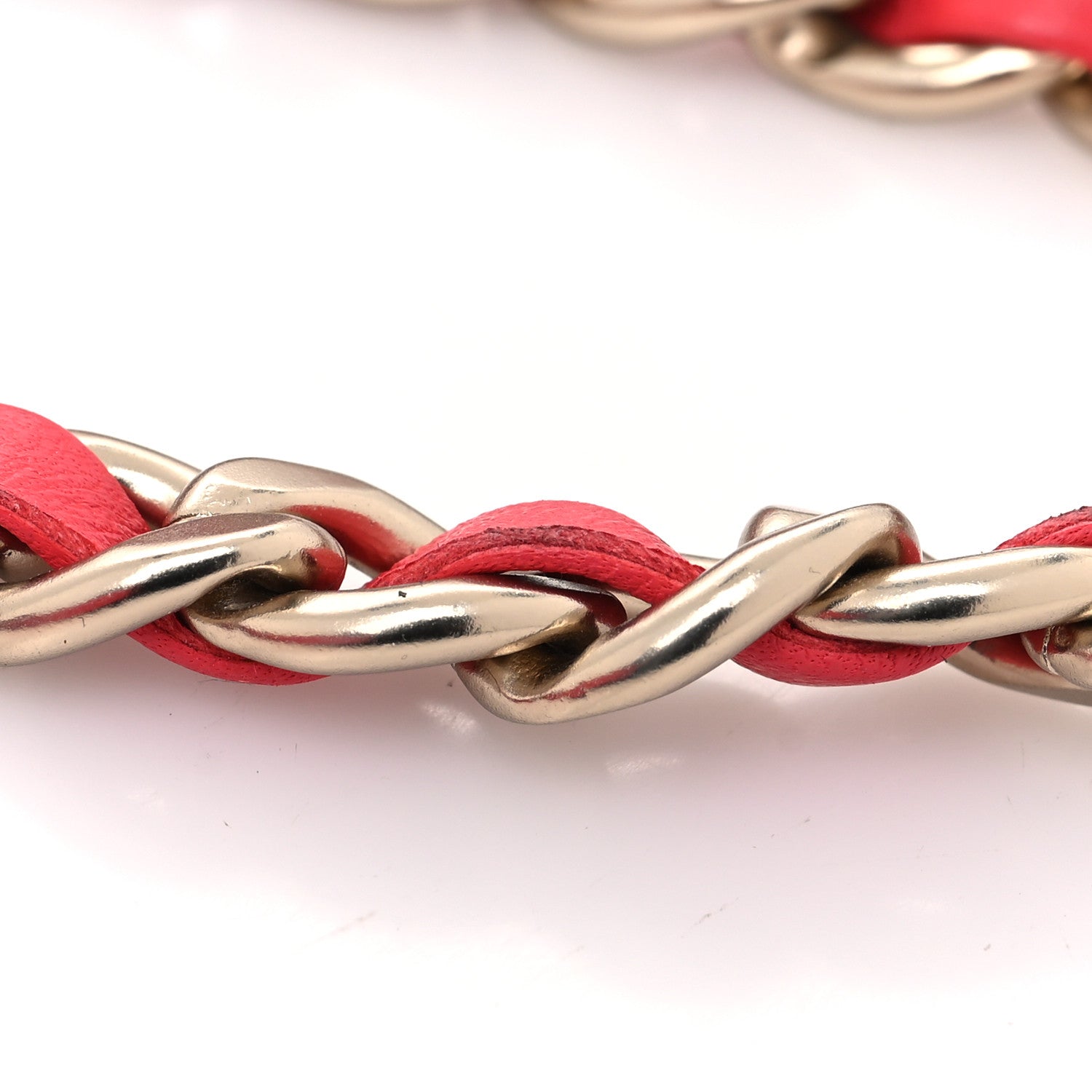 Chanel Lambskin Chain Belt S Red 4 of 4