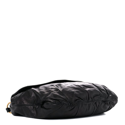Gucci Calfskin Studded Large Irina Shoulder Bag Black 4 of 14